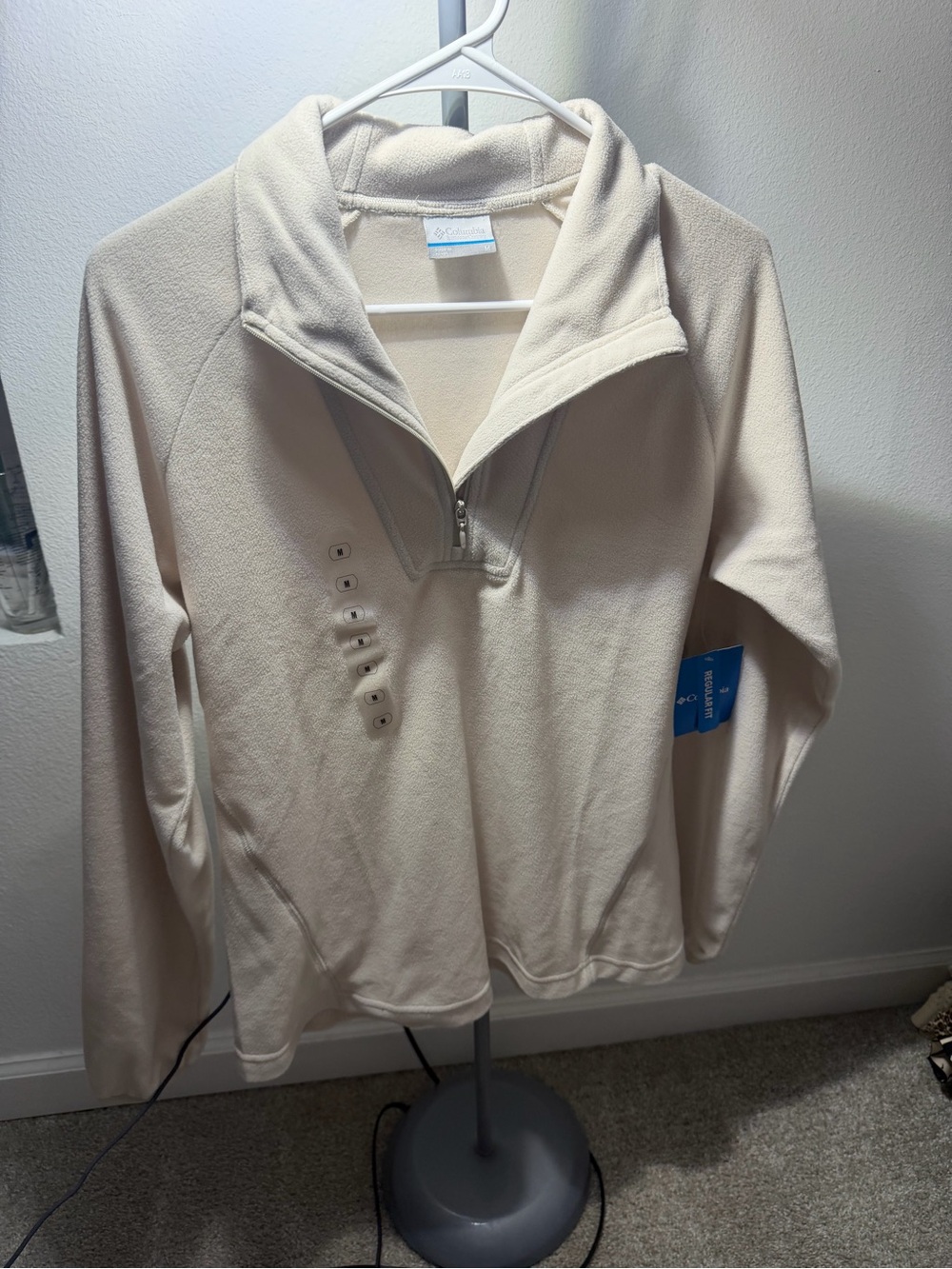 Columbia Cream Quarter-Zip Fleece Pullover